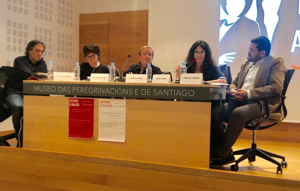 DefendeAGalega's tweet photo. Coas reflexións que deixa o debate sobre xornalismo e medios públicos chegamos ao #VenresNegro56CRTVG Lembramos as palabras de Luis Álvarez Pousa :”É tan obxectiva a vosa reivindicación que non ten réplica” #DefendeAGalega #DefendeOGalego https://t.co/7ZC6akssuh