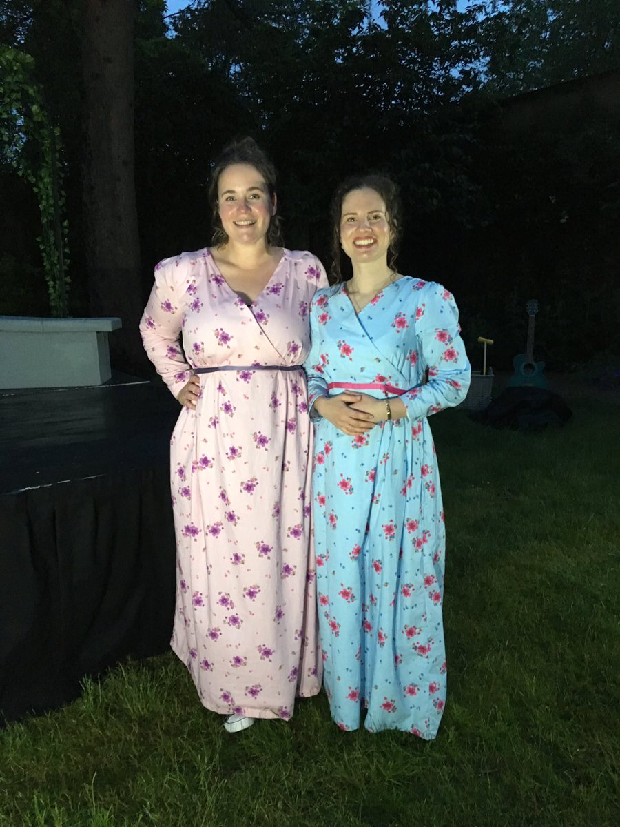 ZoeHudson6's tweet photo. This week I’ve been having lots of fun sewing Regency style gowns for @ThePantaloons production of Sense and Sensibility. We risked the drizzle this evening and had a fabulous time at their opening night @stephenshouse in Finchley! Here’s a construction shot from last week. 🧵 https://t.co/uuPwQcK0Gs
