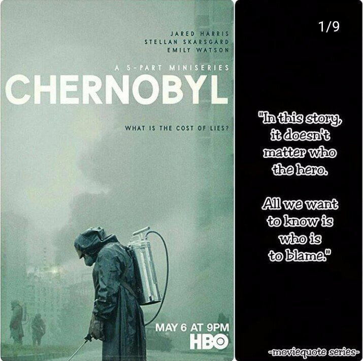 "Dalam kisah ini, tidak penting siapa pahlawannya. Semua yang ingin kita ketahui adalah siapa yang patut disalahkan." 😑

-CHERNOBYL (2019)-

#katakatafilm #moviequotes