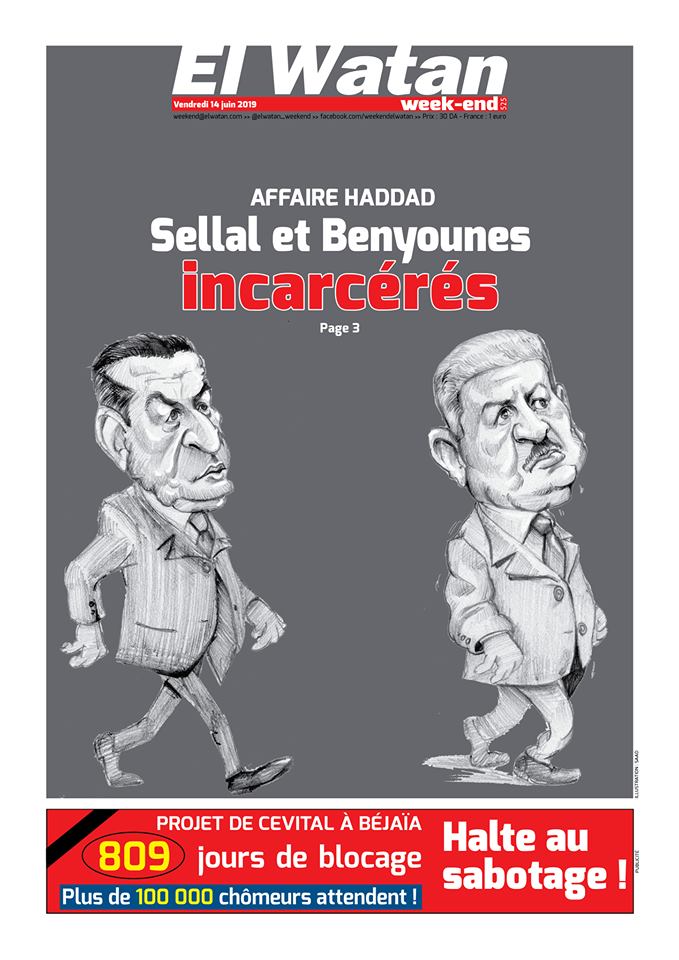 #Algérie la UNE du 14 juin 2019