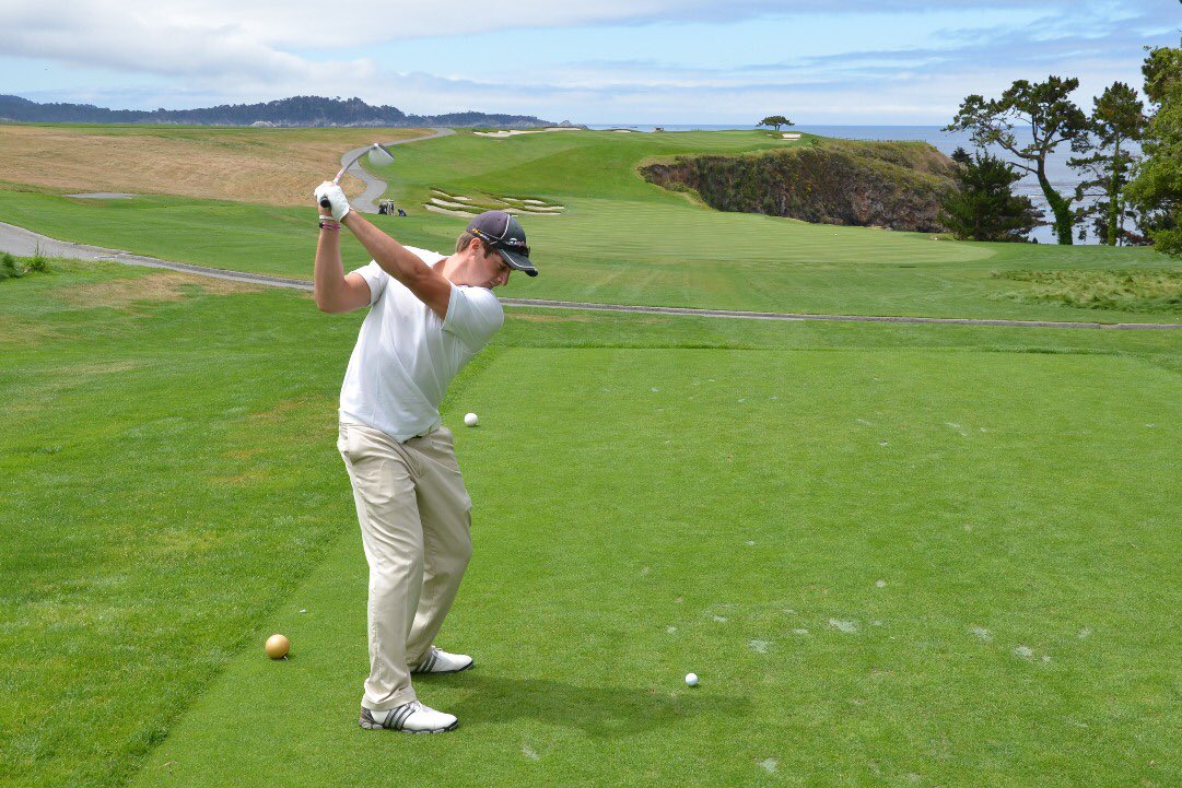 BHSdad's tweet photo. Because it’s US Open week at Pebble Beach... #tb2012 #6tee @real_steelj15 https://t.co/8F8JnnsG40