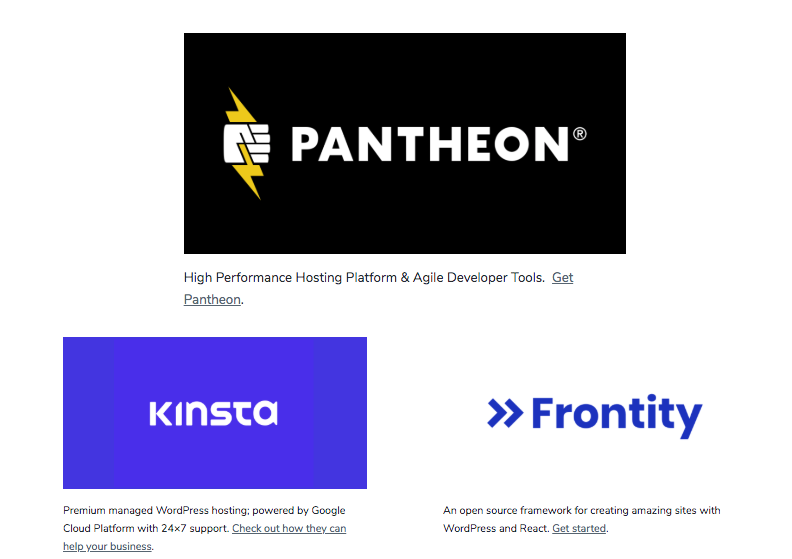 jsforwp's tweet photo. Thank you to our "Global" Sponsor: Pantheon @getpantheon a "high Performance Hosting Platform &amp; Agile Developer Tools." and our "Framework" sponsors @kinsta and @frontity  #js4wpconf https://t.co/LdFsQZed82