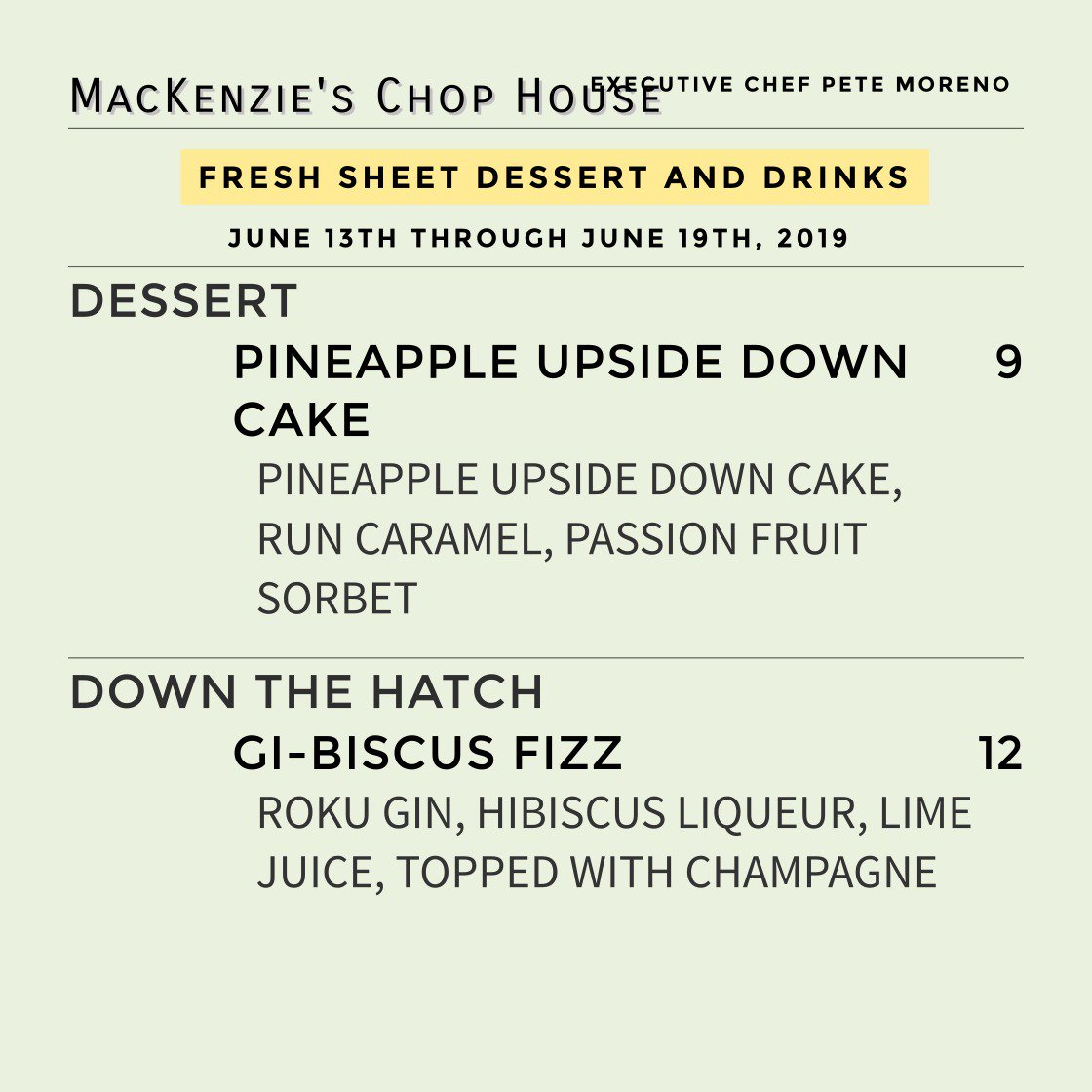 The best day of the week, specials rolling out! #steakhouse #chefs #carpaccio #primegradesteaks