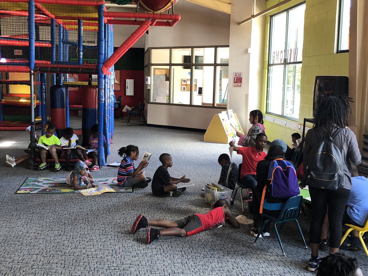 CoachWilson5's tweet photo. Kids at the Monsanto Family Y summer camp today. Reading their favorite books after lunch. #YMCA #SummerCamp #StopSummerLearningLoss #Community #MonsantoFamilyYMCA https://t.co/pnqkFAk6dc