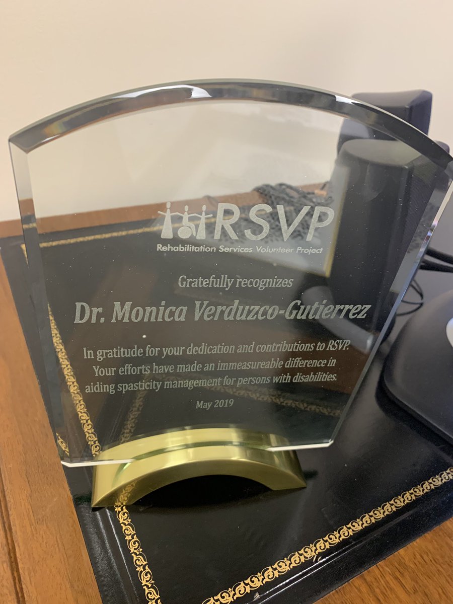 Thank you <a href="/RSVPHoustonTX/">RSVP Houston</a> for this recognition! 
I am so honored and just do what I can to give back to the underserved. 
#Spasticity #Physiatry