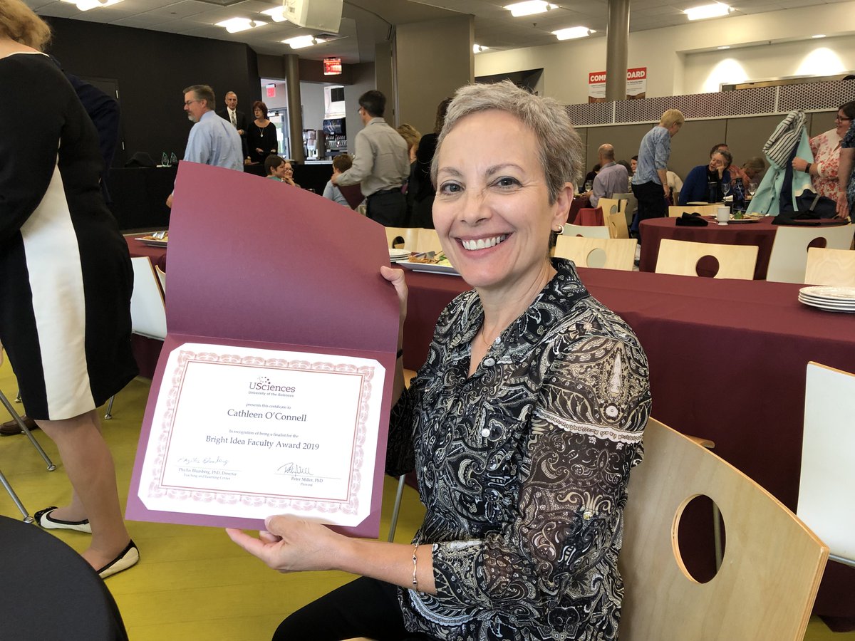 USciences_BW's tweet photo. Cathleen O'Connell and Dan Benau receiving awards at the faculty recognition luncheon today. Cathleen was also elected Faculty Senate President. Our faculty have been very busy. Congratulations! https://t.co/uwe4k1tZu3