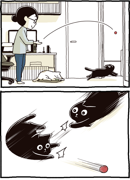 それは自分で取ってください 猫さんあるある描く漫画の凝縮されたかわいさに癒される しかし 怠惰だ Togetter