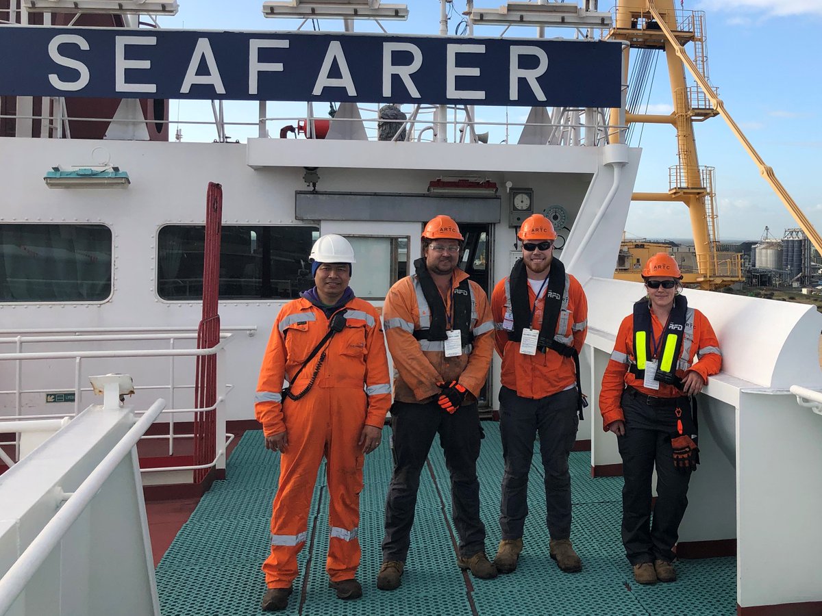 PortWaratah's tweet photo. We always enjoy showing our operations! We recently welcomed some employees from ARTC to our Kooragang Terminal. We took a drive around our stockpiles and equipment and also boarded a vessel during shiploading operations. #ARTC #huntervalley #coalchain https://t.co/7jF5XdF5BC