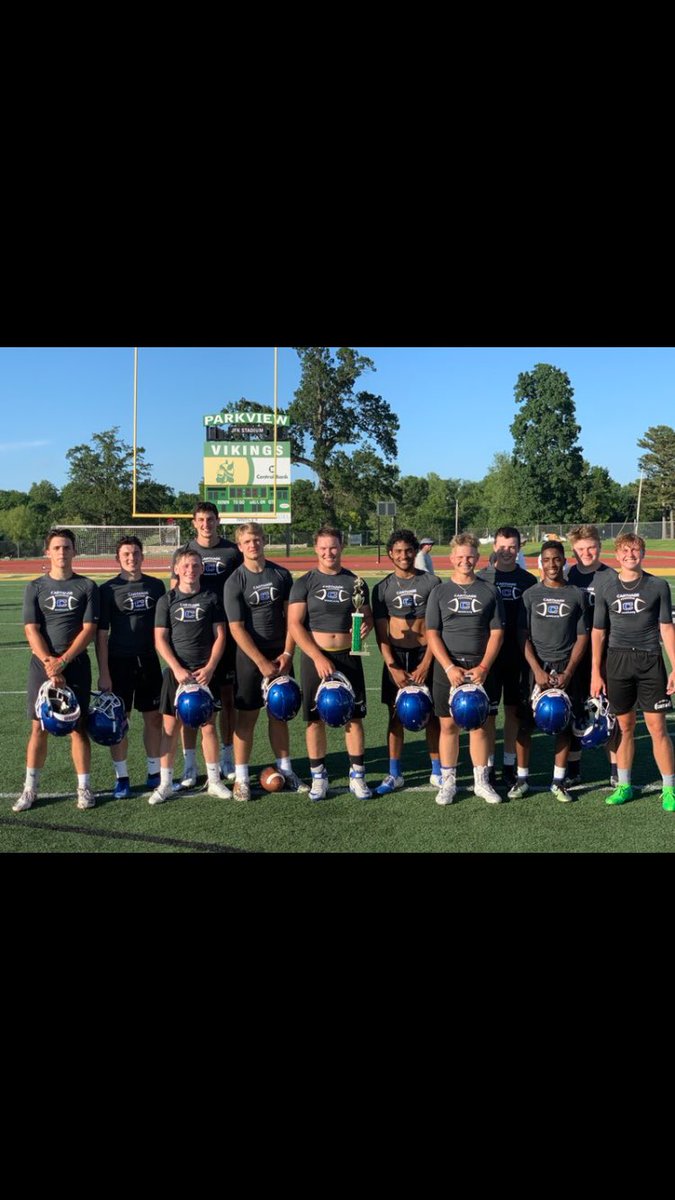 This happened! Down a few starters but these Warcats rallied together and won the Parkview 7 on 7 Tournament! #believeineachother