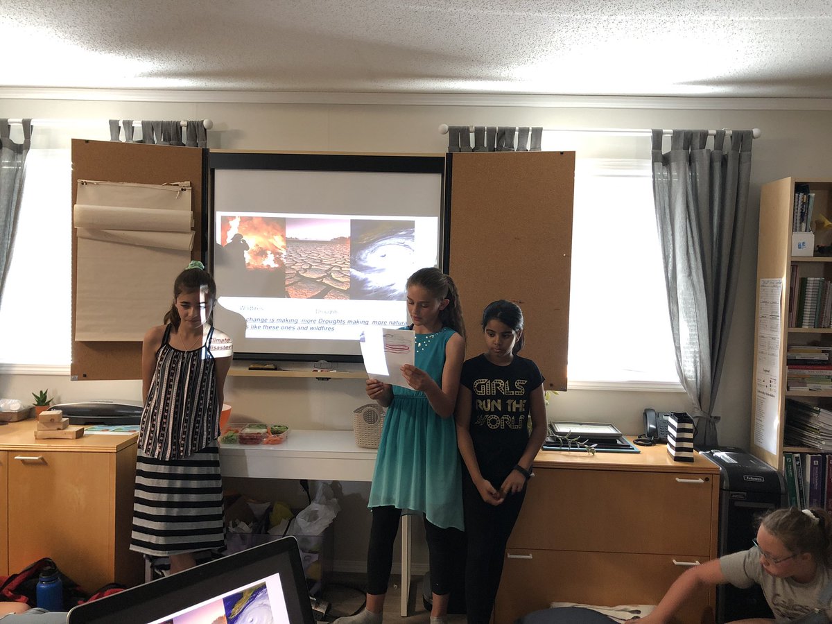 The climate change group presenting at Synergy to the SHOUT girlsgroup. #pwex19 #pwe #climatechange