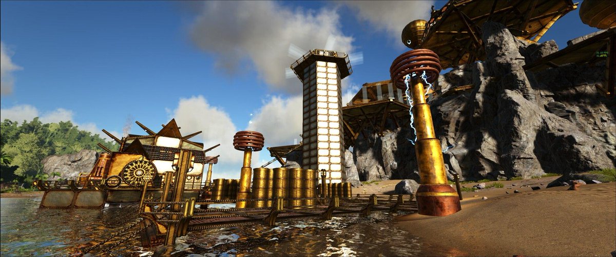 iSPEZZ's tweet photo. Few Shots of the new building parts in the Ark Steampunk Mod @survivetheark @ComplexMinded @ZenRowe @CudaCores #MadeWithUnreal #UE4 #ArkModProgram #Ark #arksteampunkmod #Steampunk #Steampunkmod #ArkModding #playARK #ArkModContest https://t.co/5Civ1Z7BSs