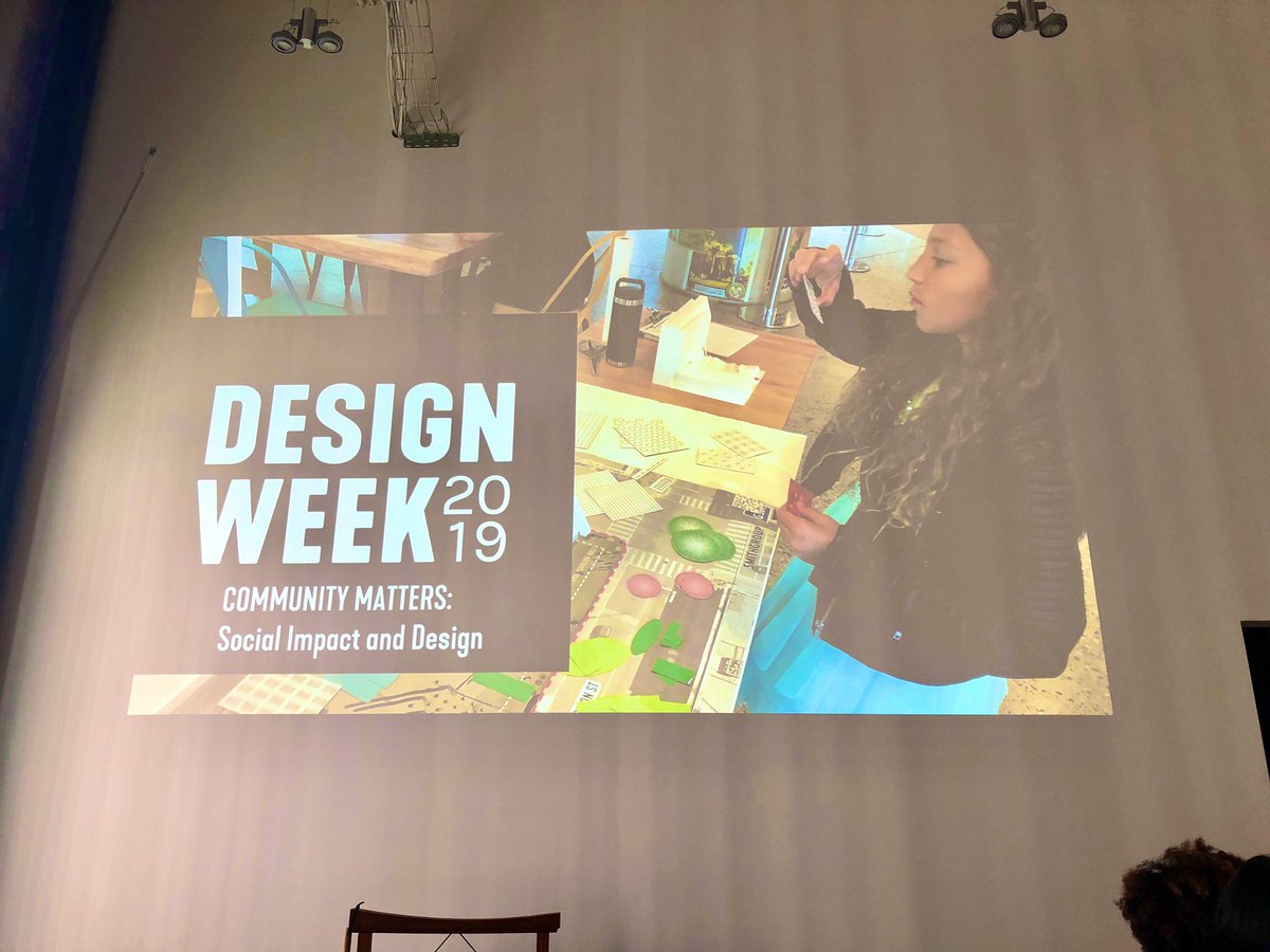 RosaSheng's tweet photo. Community Matters and #DesigningaBetterFuture go hand in hand. @SmithGroup #DesignWeek panel sharing the community impact work that we do both inside and outside of the office. #JEDIArchitecture https://t.co/lUCysvYSLY