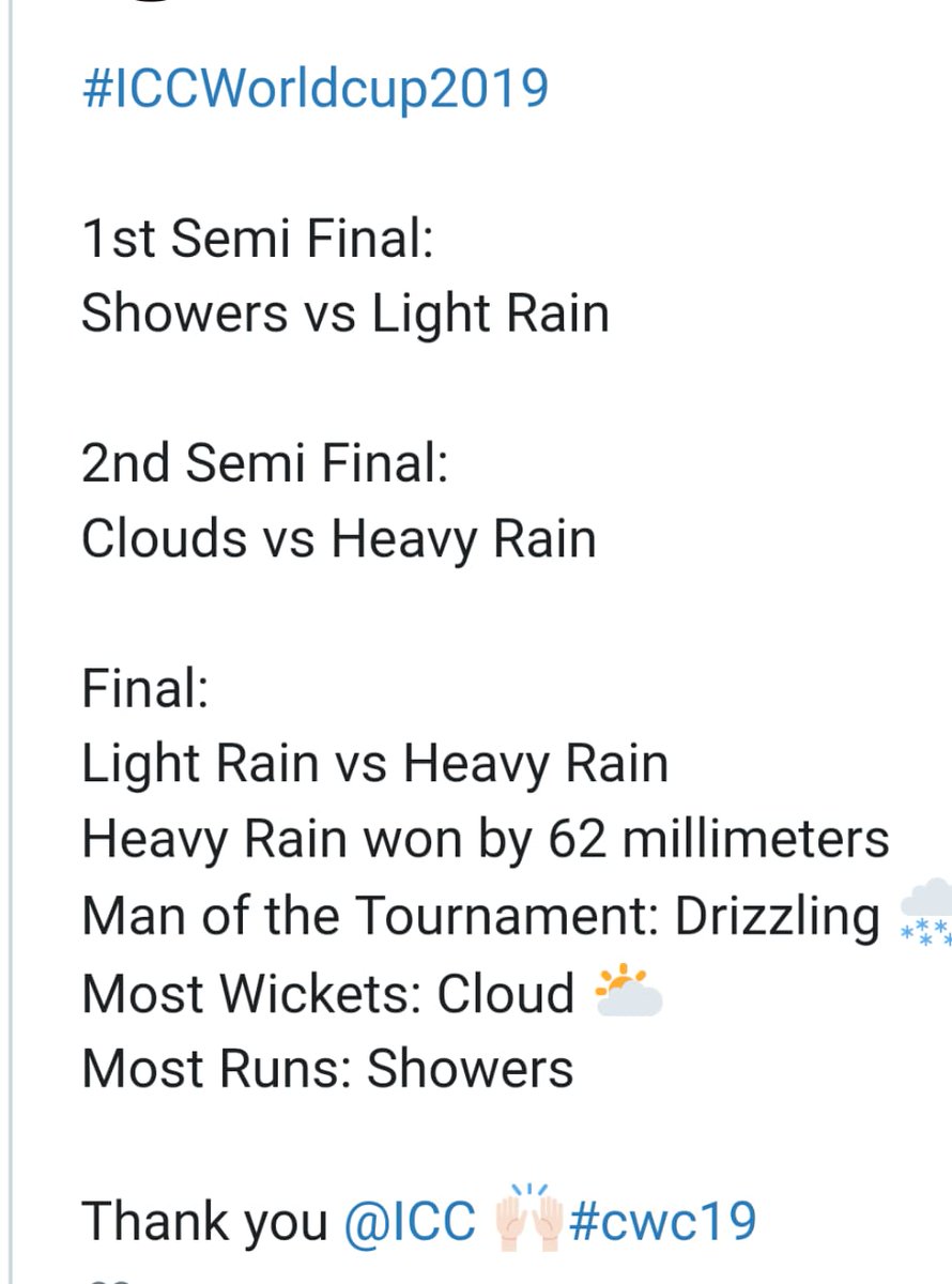 gavi13's tweet photo. Here are few memes for #CWC19.With 3 matches called off as of now #CWC2019 has officially become the worldcup with most no of matches washed out. @cricketworldcup @cricbuzz @BCCI @StarSportsIndia @ESPNcricinfo . Shift #CWC19 from UK to other country. https://t.co/8R6q8mW1n0
