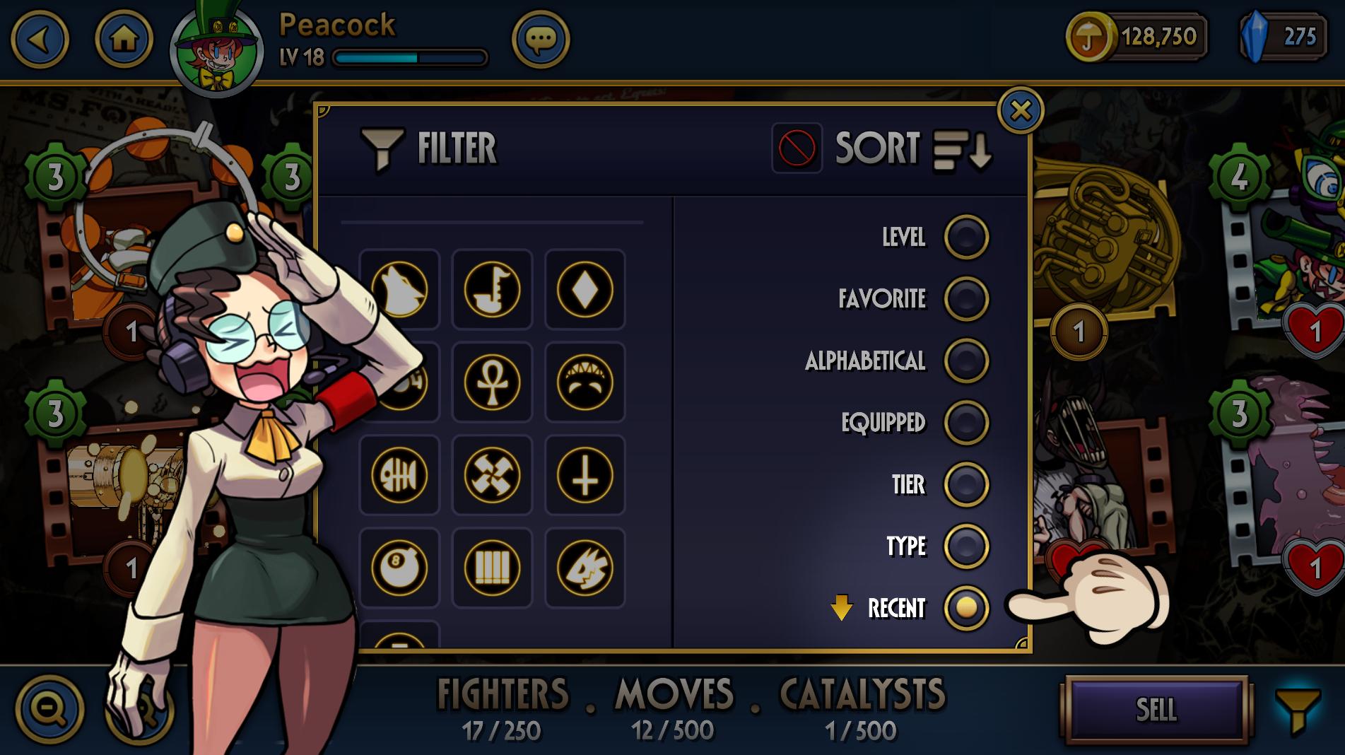 Skullgirls Mobile on Twitter "In 3.3, you can sort your Fighters