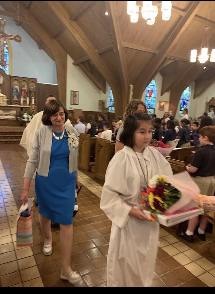 SaintMethuen's tweet photo. At Mass we said farewell to the school year. We also said goodbye to Mrs. O’Neil, who is retiring. We thank her for sharing her time, talent, and loving nature with all of us. We won’t say farewell. We say see you soon. God Bless &amp; enjoy your time off. 🙏❤️  @CSOboston @kpmears1 https://t.co/574yCsR06W