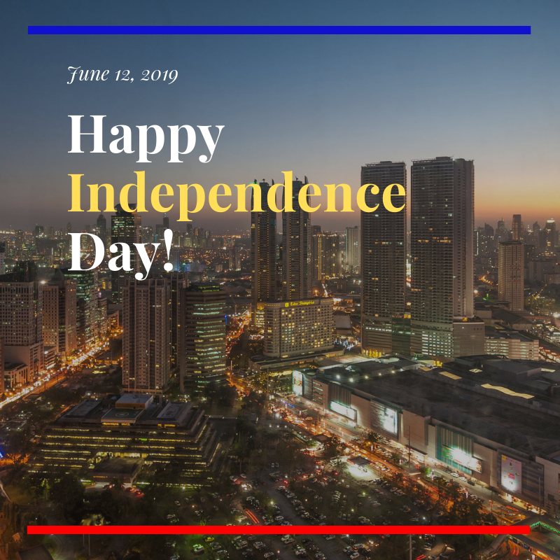 DiscoverySuites's tweet photo. Today we raise our flag in the spirit of FREEDOM. Wishing all Filipinos around the world a Happy Independence Day! What makes you a #ProudPinoy? https://t.co/c1MUMYPFgt
