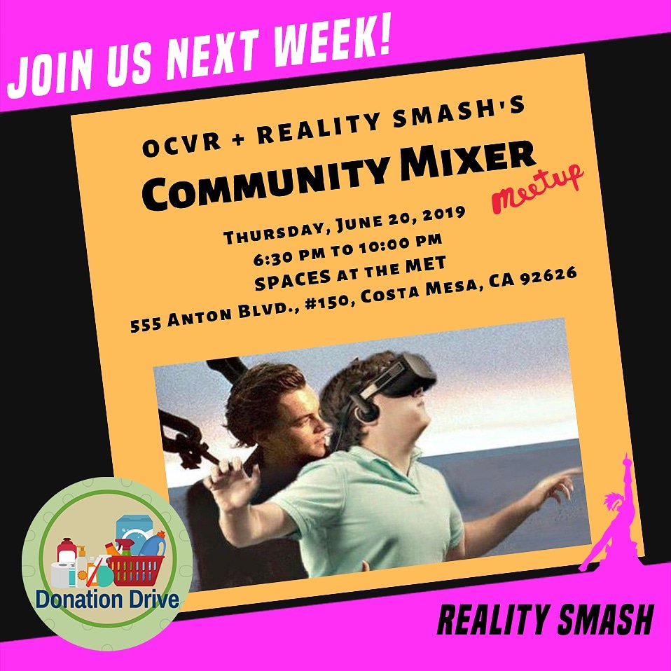 Join us for another great event with libations, snacks &amp; immersive experiences! Let's keep the generosity flowing as we invite you to donate personal care items such as toothbrush, deodorant, soap. Click 🤳 the link below to register. See you all soon!
.meetup.com/OC-Virtual-Rea…