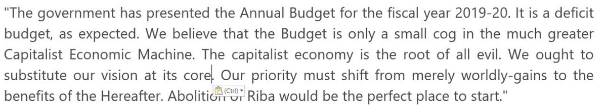 tanzeemorg's tweet image. #Budget2019_20