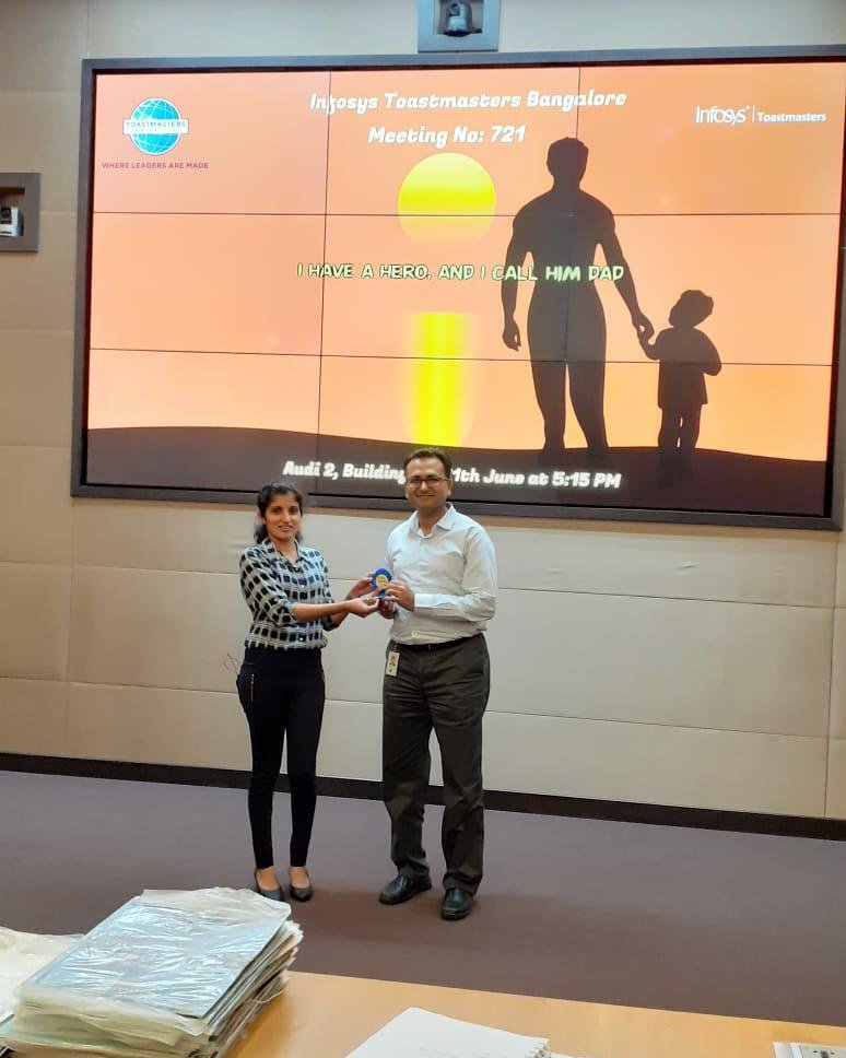 InfyTMblr's tweet photo. Dear Toastmasters, DTM Raj kumar Bansal is the Word master of the week. 😀👏👏 https://t.co/Y6FVPmkA8t