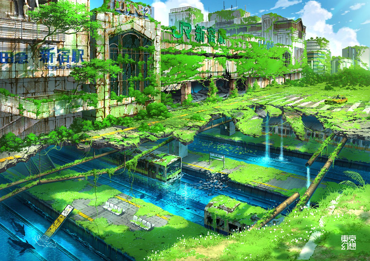 東京や世界の名所 廃車など 時を経て朽ち果て苔むした荒廃感漂う幻想絵が素敵なので ぜひ見て欲しいです Togetter 東京や世界の名所 廃車など 時を経て朽ち果て苔むした荒廃感漂う幻想絵が素敵なので ぜひ見て欲しいです Togetter