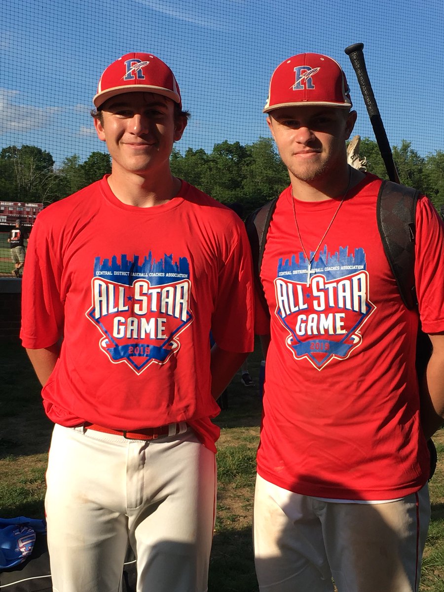RocketBaseballl's tweet photo. Connor Lust 2019 and Sam Leach 2020 helping the Red squad to a 4-3 win in the OHSAA Central District All Star Game today!  Great Job Guys!!  @ConnorLust @sl33_ @Ridgedale_Pride @umubaseball https://t.co/ijngWB919W