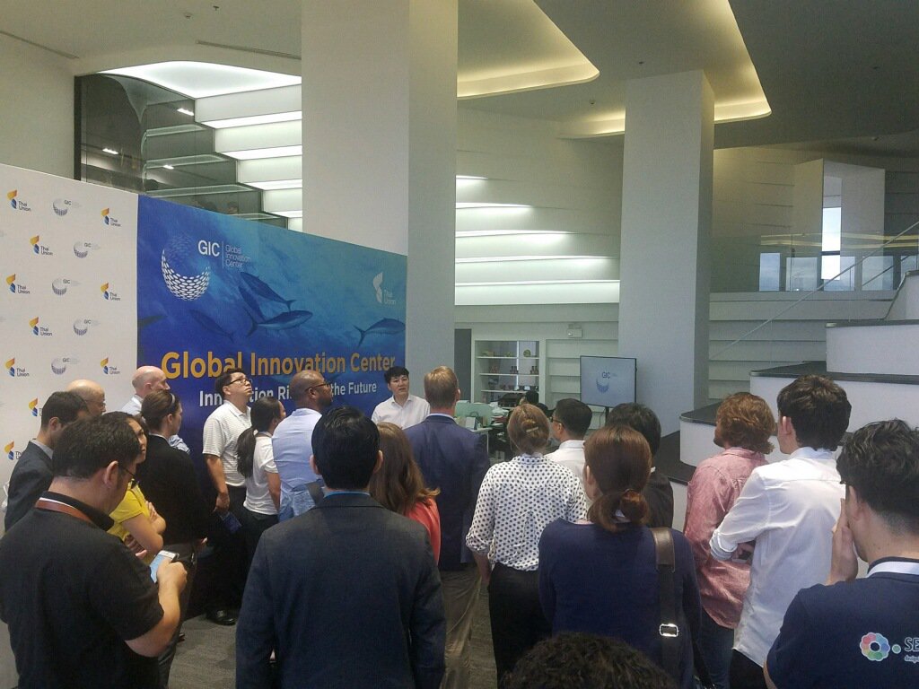 Live look at the Thai Union Innovation Center field trip #swss19