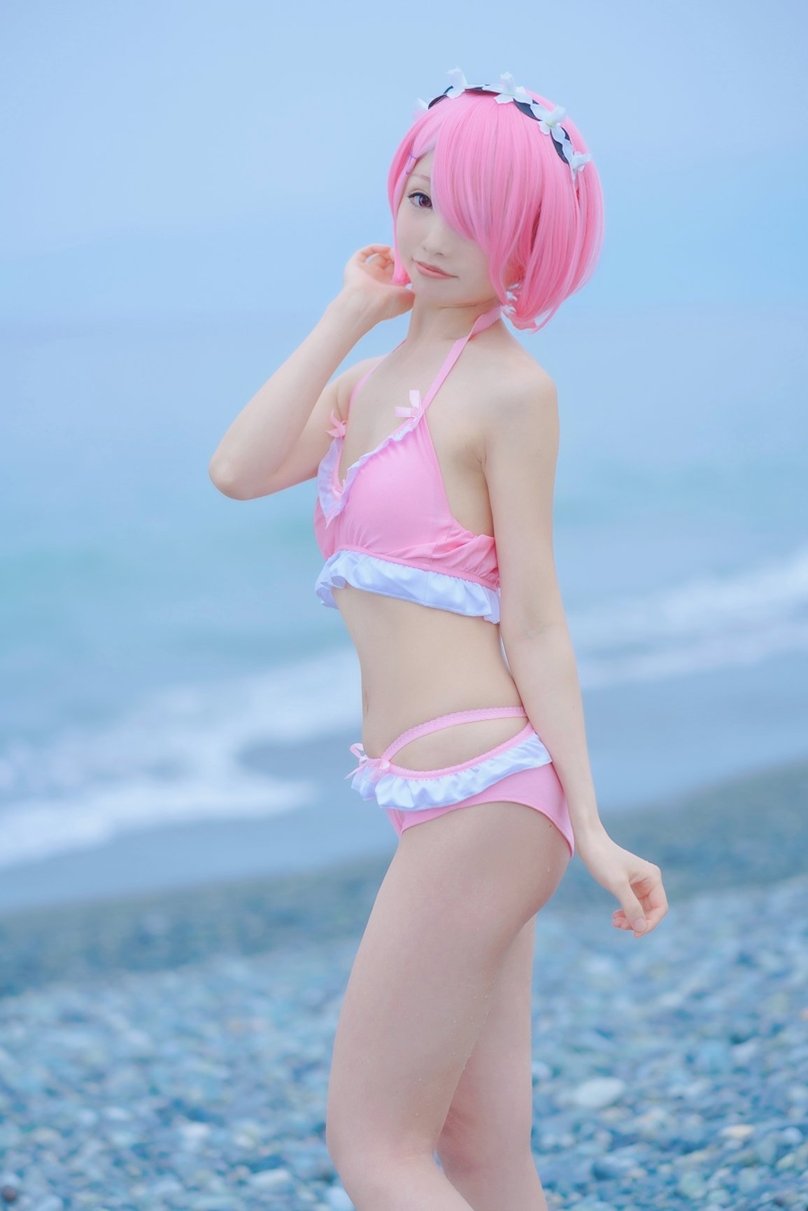 Re:ゼロから始める異世界生活　リゼロ　ラム　水着　コスプレ Amazon.co.jp: Re:ゼロから始める異世界生活 リゼロ ラム レム風