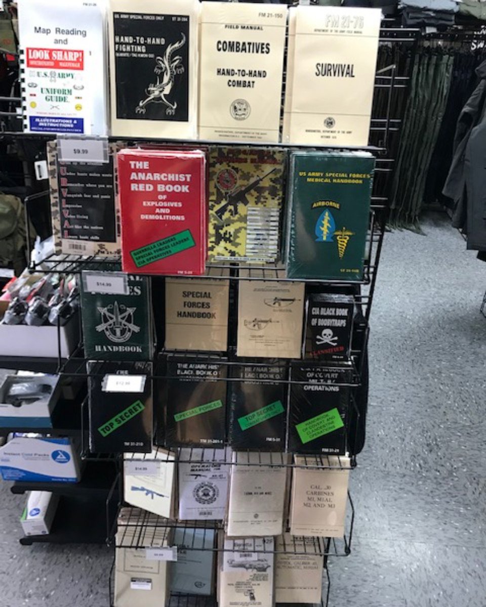 SURPLUSonX's tweet image. Full stock of Tactical Manual,  Field Manual, Operator Manuals and Hand Books available at Surplus Provisions in Cranston! Stop by and get that books you have been looking for. OPEN 7 days a week, Saturday 10 AM - 6 PM &amp;amp; Sundays 11 AM - 4 PM.

#survivalist #pockettools #tactical