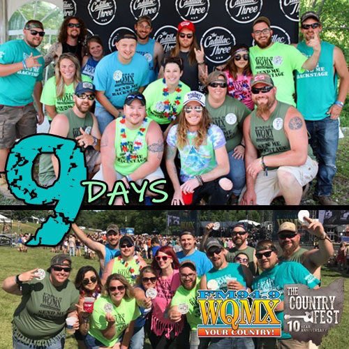 949WQMX's tweet photo. We're in single digits... 9 days until @CountryFestOhio! 🥳
Don't forget to pack your WQMX Send Me Backstage shirts and wear them every day! 💼 #WQMX #SendMeBackstage https://t.co/aSoKiMUI6P
