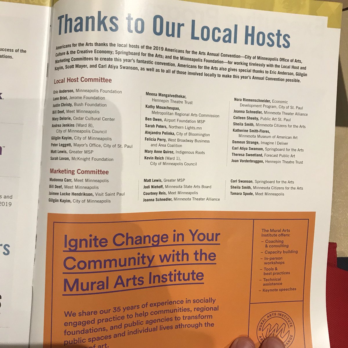 catiyas's tweet photo. It's here! The Americans for the Arts Convention is this week, and it has been a great joy to work with the local host committee to welcome 1000 arts leaders to MSP. Here's to a great weekend! #AFTACON #NorthernSpark #CreativeCityMaking
https://t.co/7XwAMgdDS3 https://t.co/IZLR0YSz5f