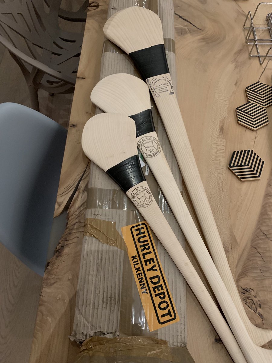 daraobriain's tweet photo. Just back from work and found a parcel of hurleys had been delivered from Kilkenny. This is living the dream. https://t.co/Kj2W6jJuDE
