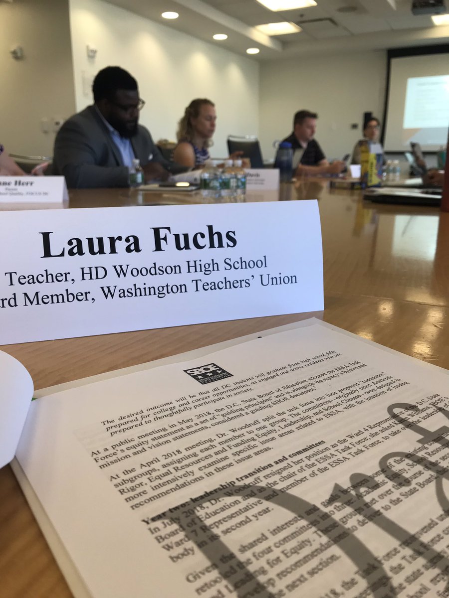 DCWard7teacher's tweet photo. Last day of the @DCSBOE #ESSAtaskforce https://t.co/PRTNADzWA2