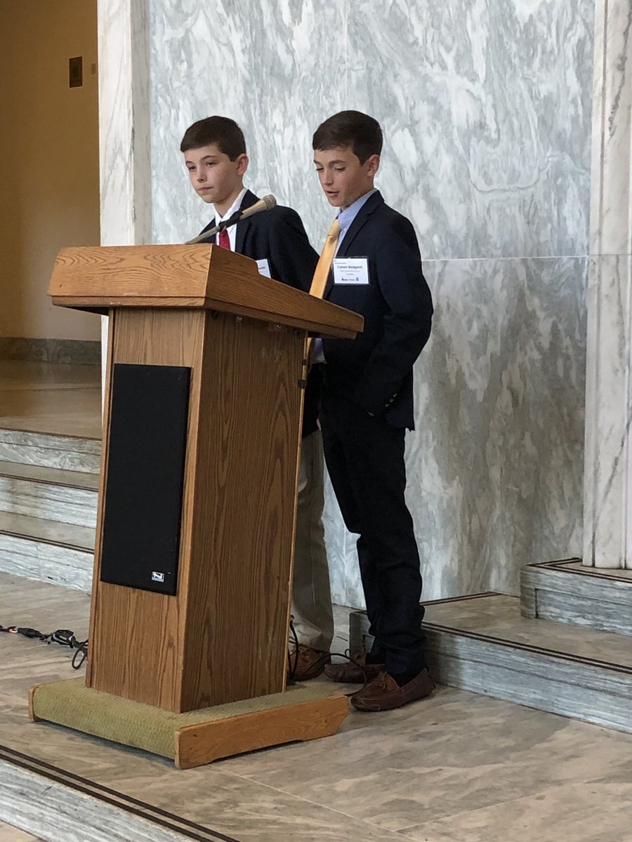 Casey_Cortese's tweet photo. “Participating in the Capitol Hill Challenge made us realize that our futures start now”. These insightful words came from the national winners of @SIFMAFoundation Capitol Hill Challenge.  And guess what?  They are 6th graders!!  Congrats, Milam Elementary School!  #Schwab4Good https://t.co/Dr7LEsQtj7
