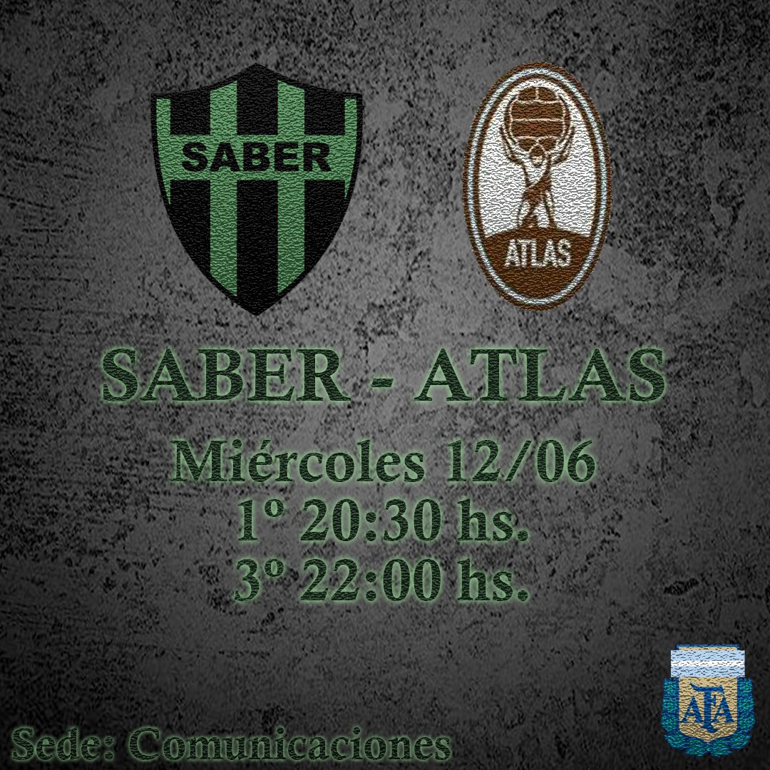 Te esperamos mañana a las 20:30 hs. en el microestadio de Comunicaciones para alentar al equipo de #FutsalAFA ante Atlas!! 
#SABER #Atlas #Futsal #AFA #SomosFamilia