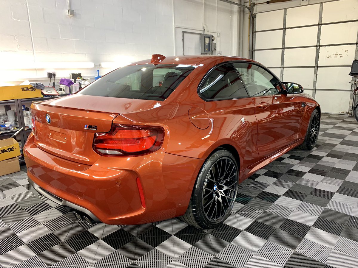 ARDetailing1's tweet photo. Bmw M2 Competition after its new car detail and XPEL ultimate plus paint protection install to full front end and side skirt package. 

After the paint protection film (ppf) was all complete we protected it all with XPEL’s fusion plus ceramic coating. https://t.co/1W8yjnKpYo