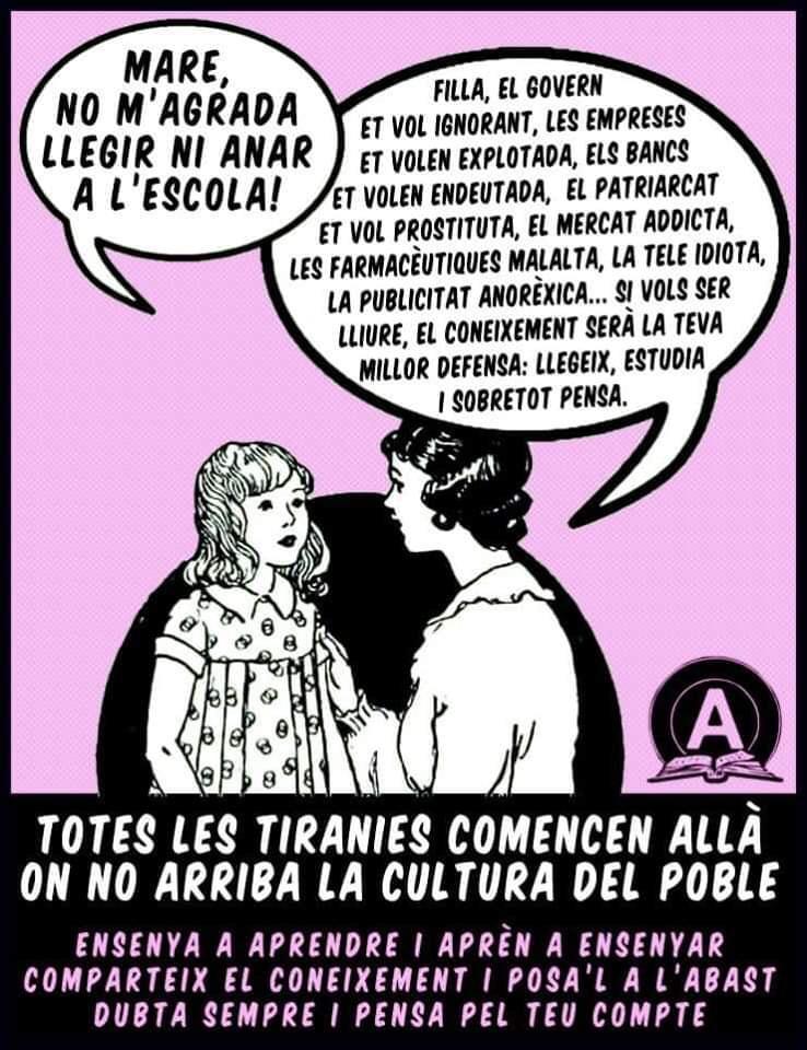 formatistica's tweet photo. Quanta tonteria a #RevolucióTv3. L'educació o és per emancipar o no és educació. La ideologia de la innovació i la tecnologia és una cortina de fum per mantenir l'status quo https://t.co/3VoRsrfBif