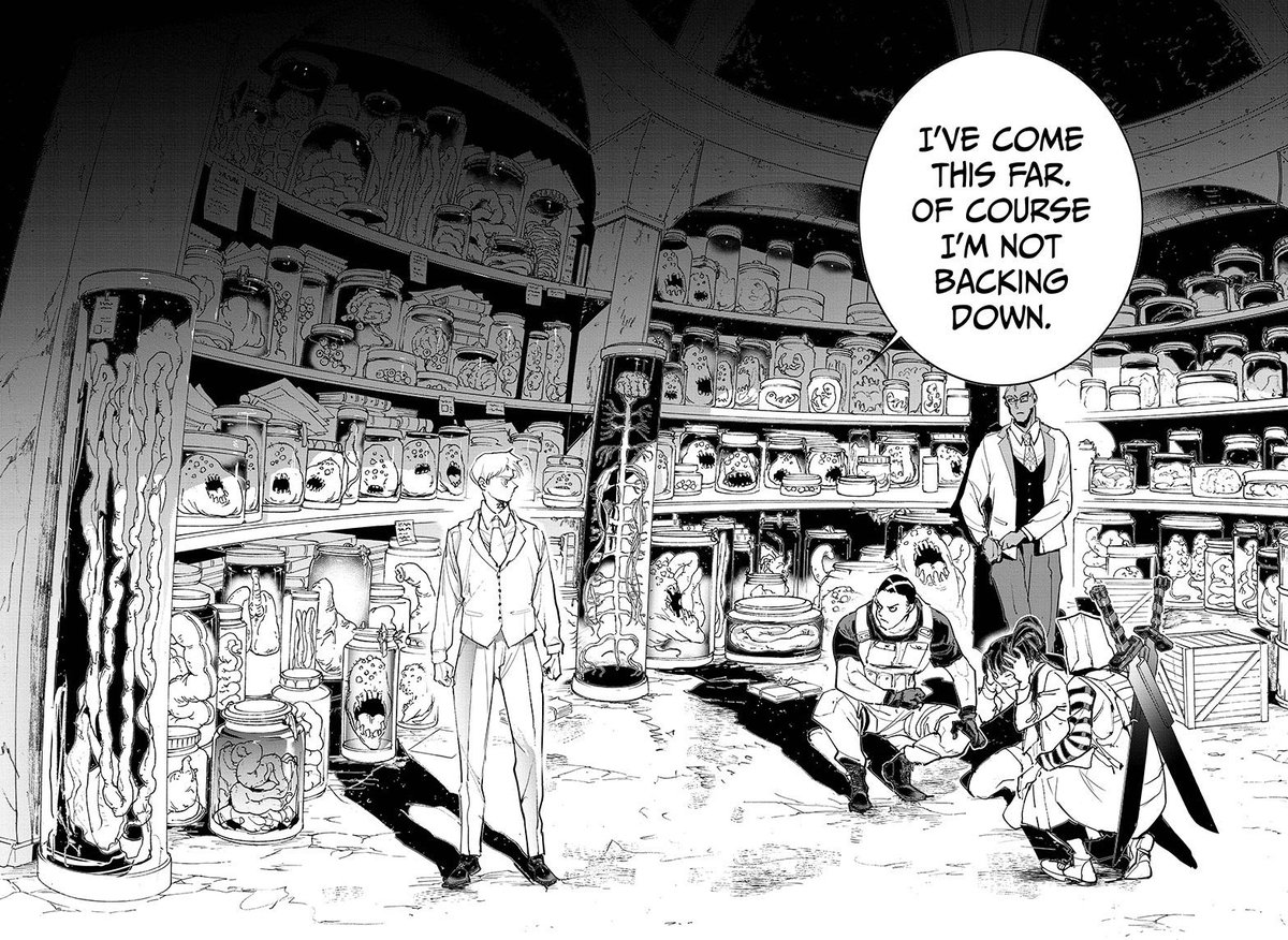 It's why I love that panel with the squad and demon parts so much. It's a culmination of everything they've been through without showing their escape yet. He's come this far and seen just how cruel the demons and Ratri are. Demon civilians? Musica? Kindness? For Demons?
