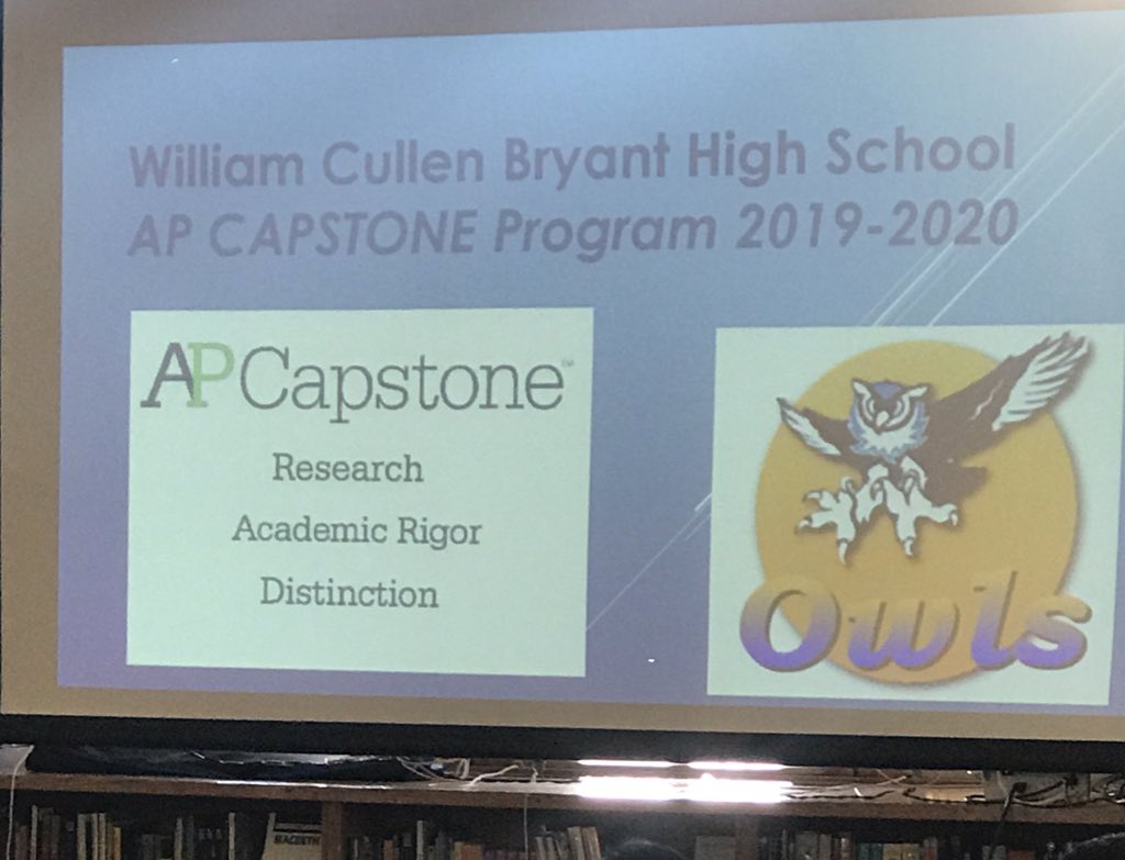 NDwarka1's tweet photo. Breaking News @WCBryantHSLIC is now an AP Capstone school! Our students and Parents are preparing for the program next year. Prepare now succeed later! @CollegeBoard 
#therelentlessquestforexcellence
#webelieveinthepowerofeducation
#wecreatechampions https://t.co/D4PSQV5Ikk