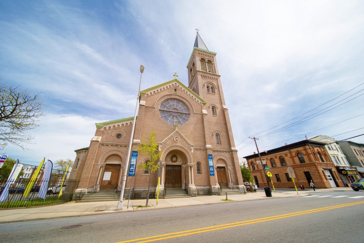 TrompeterGroup's tweet photo. Discover Jersey City Heights! Saint Nicholas Church on Central Avenue! #jerseycity #jerseycityheights #pershingfield #summer #sunnydays #jcmakeityours #architecturalphotography #photography https://t.co/KjpwBWdHVb
