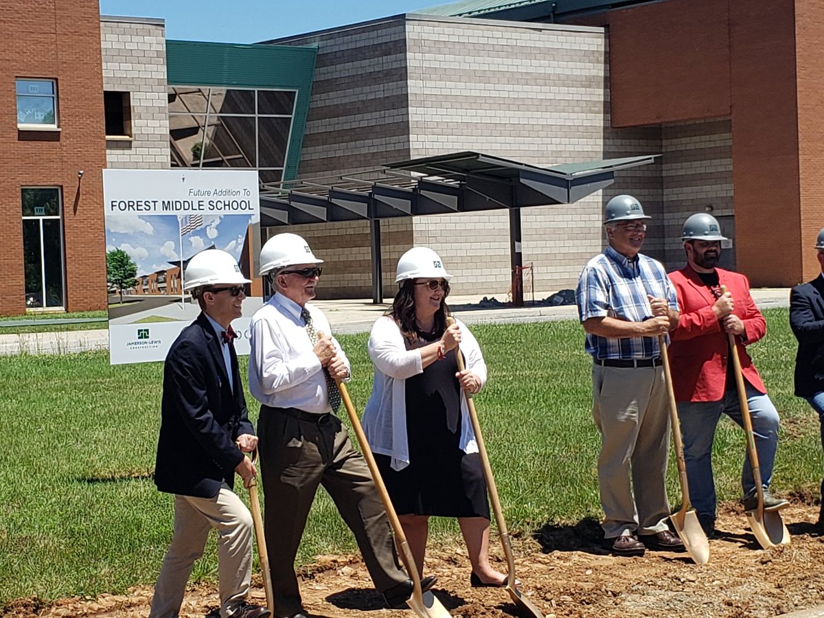 BCPSTechTalk's tweet photo. Ground Breaking - Forest Middle School is finally getting an addition! https://t.co/OKsGjKeFAp