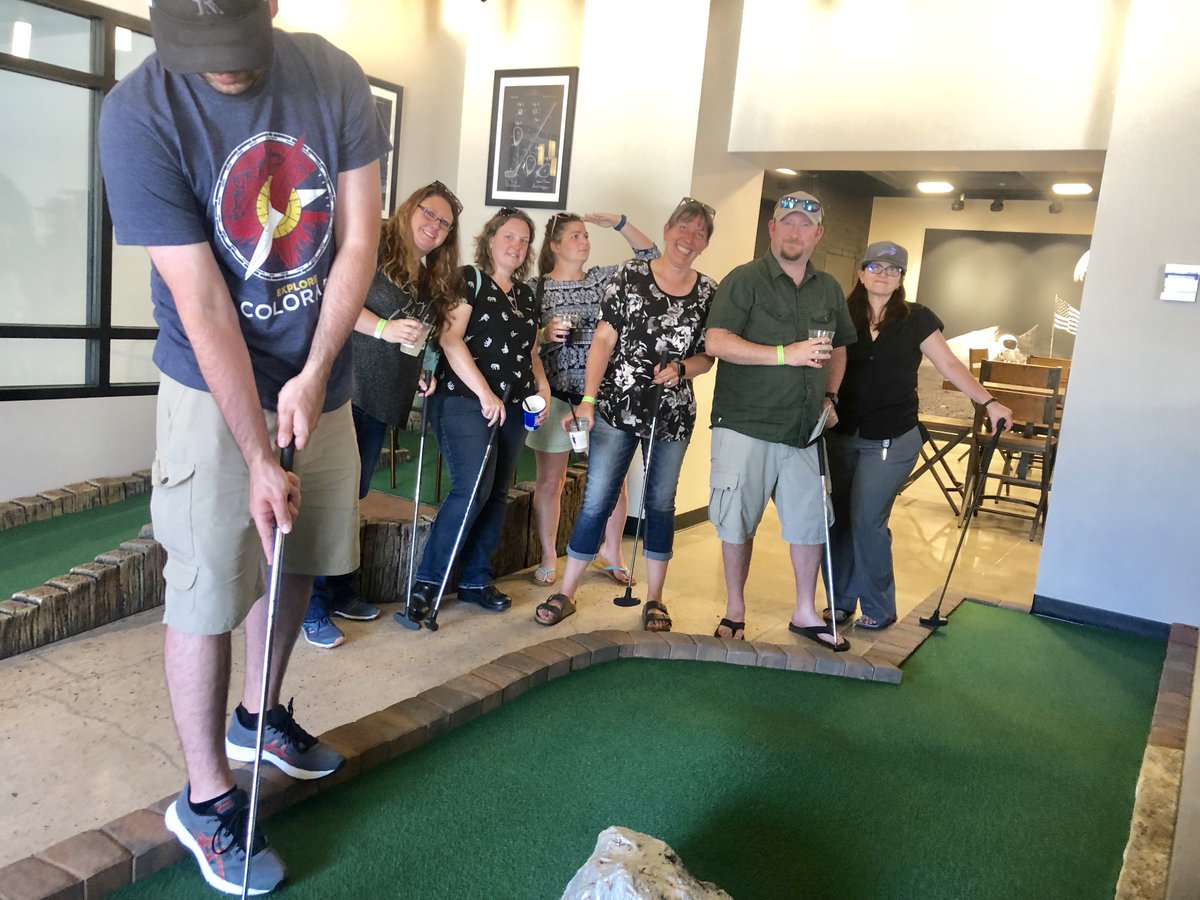 NewCenturySW's tweet photo. We celebrated our anniversary last week with a lively round of putt putt at #OldTownPutt in #TheExchangeFortCollins last week! Here's to another 25! #Cheers #Celebrate #SupportLocal https://t.co/jUAZUw0MC1