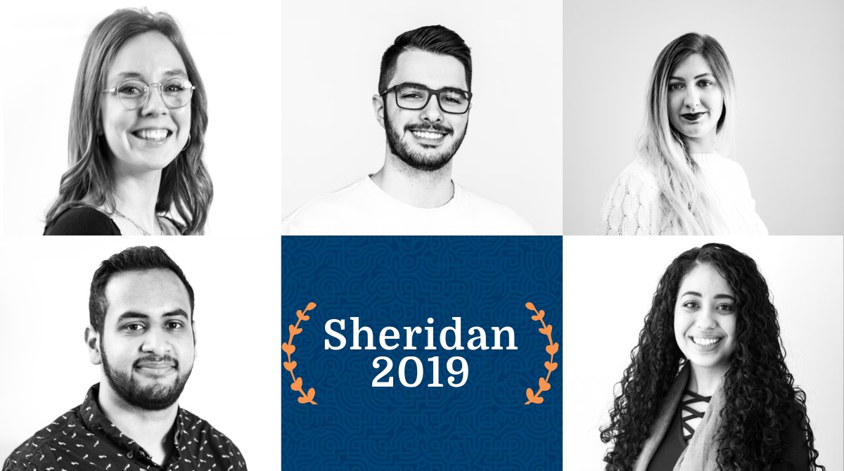 C_Humanities's tweet photo. Congrats to the @C_Humanities team members who graduated from @sheridancollege today: Kate Dockeray, Michael Rugo, Karly-Anna O'Brien, Shanil Patel, and Sandra Ghobrial! We're so proud of everything you achieved the last few years! #SheridanConvo #SheridanProud https://t.co/QeAeFRA4jB