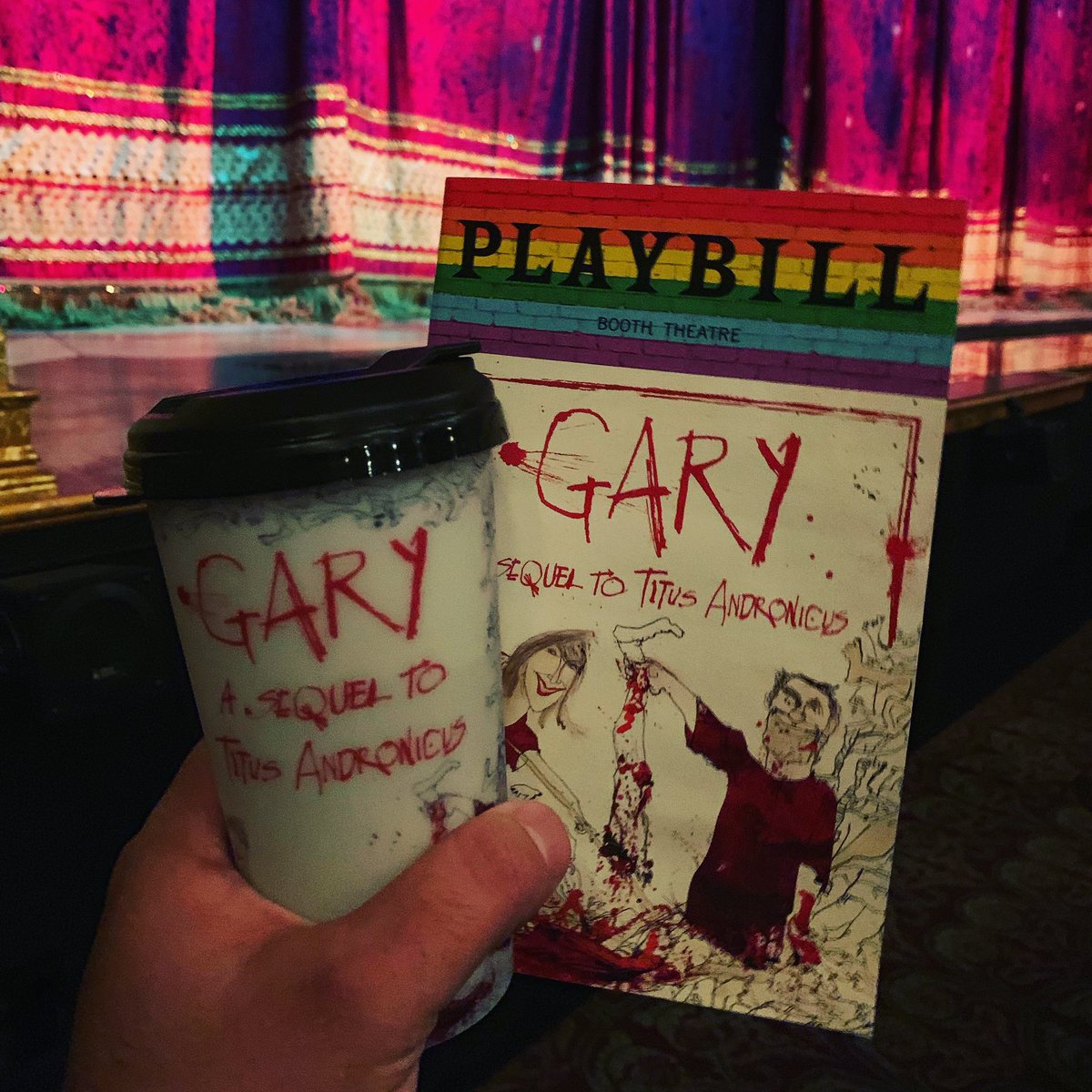 Here’s to Gary! <a href="/garyonbroadway/">GaryOnBroadway</a> #broadway #theatre #sequeltoshakespeare #nathanlane