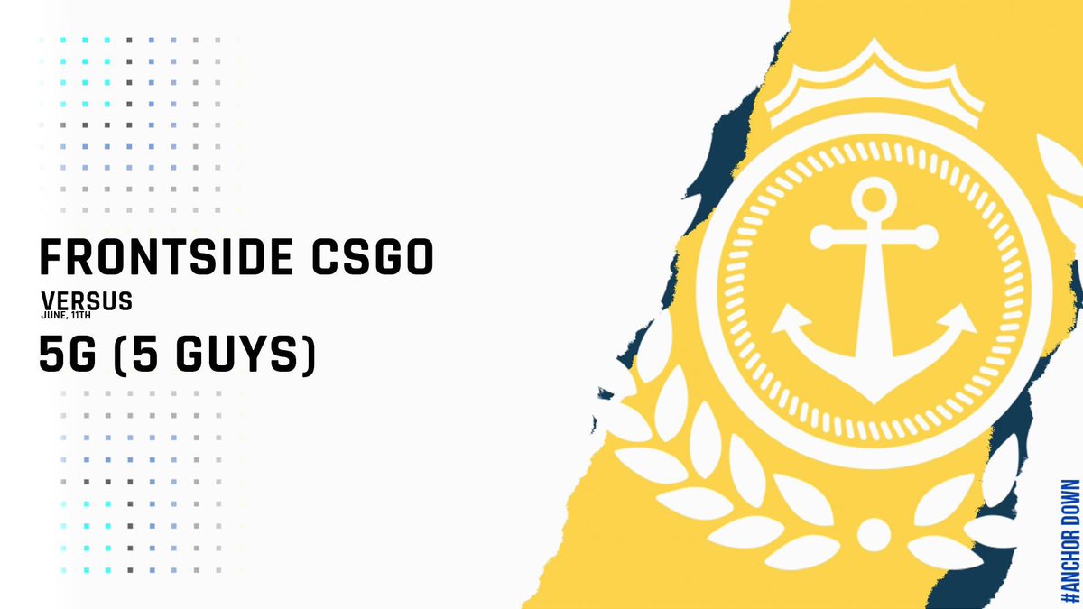FrontSide_GG's tweet photo. [#CSGO]

#FSCSGO will be playing #5Guys tonight @ 10pm in week 7 of @ESEA Season 31! 

#AnchorDown⚓

🔗 https://t.co/tnLUdXRQeJ https://t.co/nJXl2EO5pC