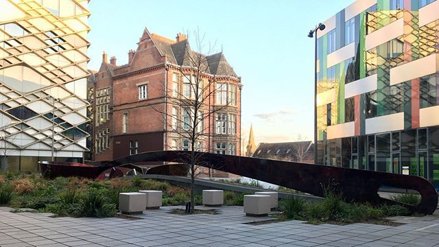 lucygannon1's tweet photo. Garden of Pooled Talents - a sculptural landscape for Sheffield University - you can walk along the ladle’s handle and sit within the centre of the small garden. This installation has transformed this small area and sings of the greening and talents of S… https://t.co/zPJTw1Nwej https://t.co/JZLApCXmWr