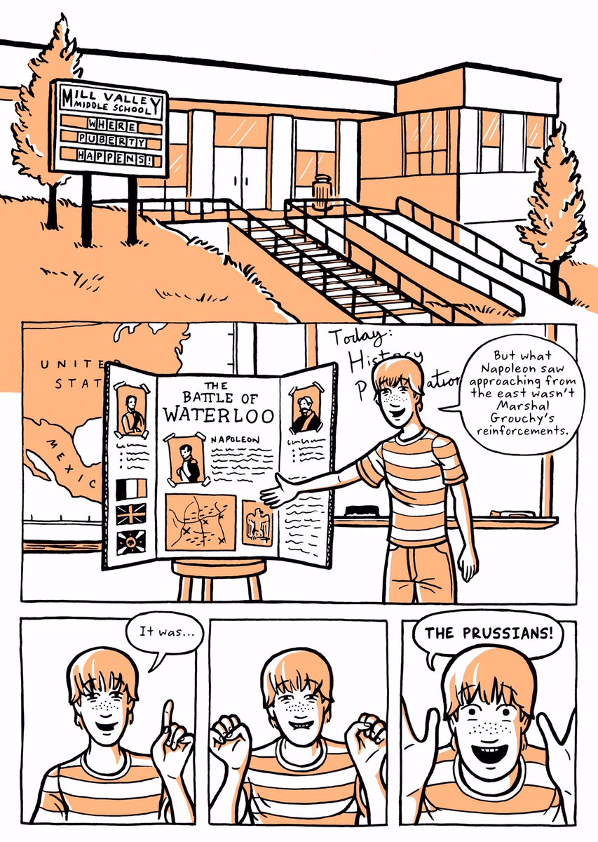 Trying out orange in another page from the #graphicmemoir!