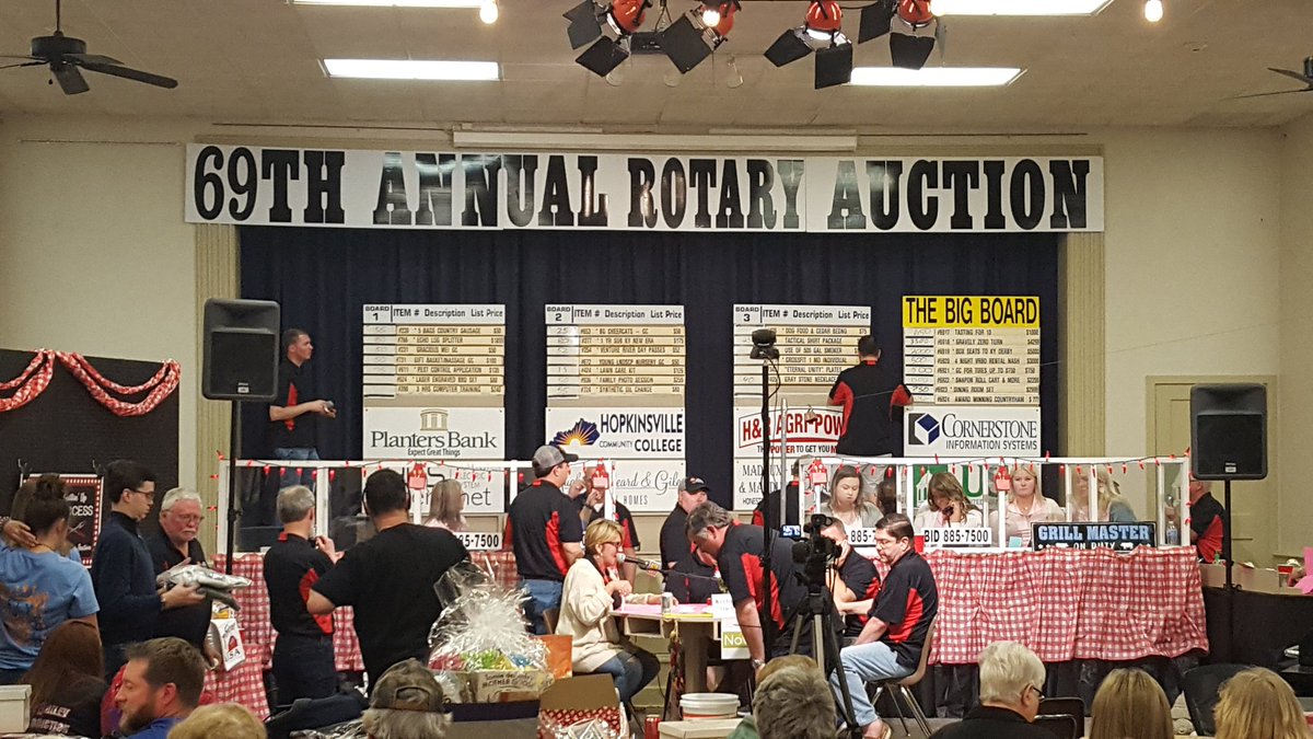 WHOPradio's tweet photo. For 69 years we have hosted the Rotary auction on WHOP raising millions of dollars. This year's auction raised over 330,000 dollars. Just one of many events we are involved in each year. #BroadcastGood #forchtbroadcasting #WeareHopkinsville https://t.co/yH0O85tfmX