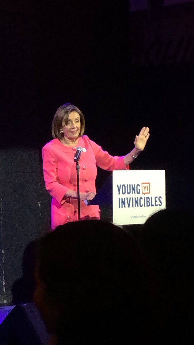Celebrating ten years of <a href="/YoungInvincible/">Young Invincibles</a> and listening to the fierce <a href="/SpeakerPelosi/">Nancy Pelosi</a> tonight.