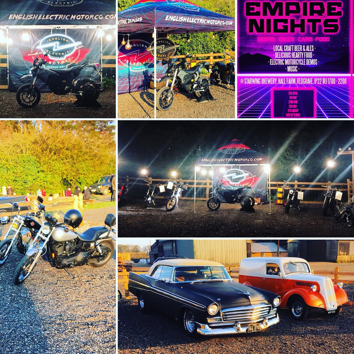 EngElecMotCo's tweet photo. Empire Nights strikes again Sat 22nd June😎⚡️🏍️ Come & enjoy great #local #beer @StarWingBrewery #wickedfood #livemusic & #demo @ZeroMC #zerosrf @supersocouk @niumobility @surronbikes @KUBERG @OSETbikes #revvi @electricmotorcycles #ebikes #tcmax #escoooters #classicvehicles https://t.co/9J87U96Pk6