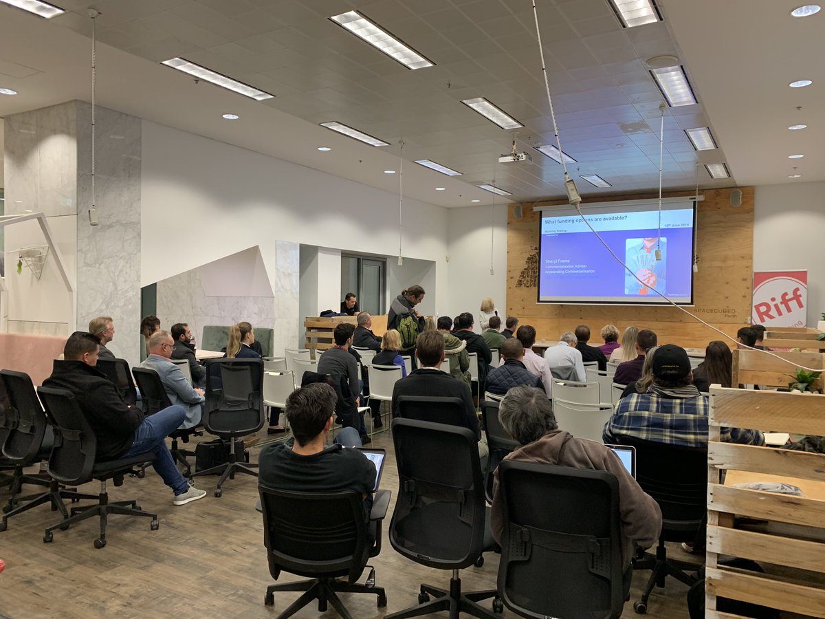 Great turn out for <a href="/ConsultingRoom/">Sheryl Frame</a> talking about the funding options from the government <a href="/morningstartup/">Morning Startup</a> <a href="/space3ed/">Spacecubed</a>